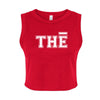 THĒ™ Logo  Women's Micro Rib Muscle Crop Tank